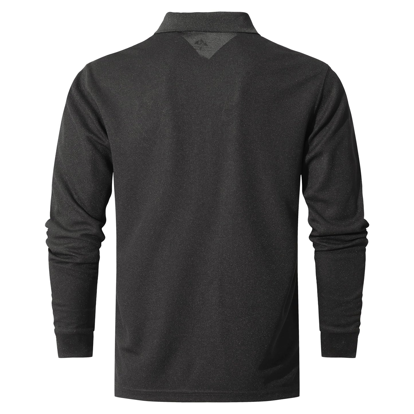 Men's Black Long Sleeve Polo