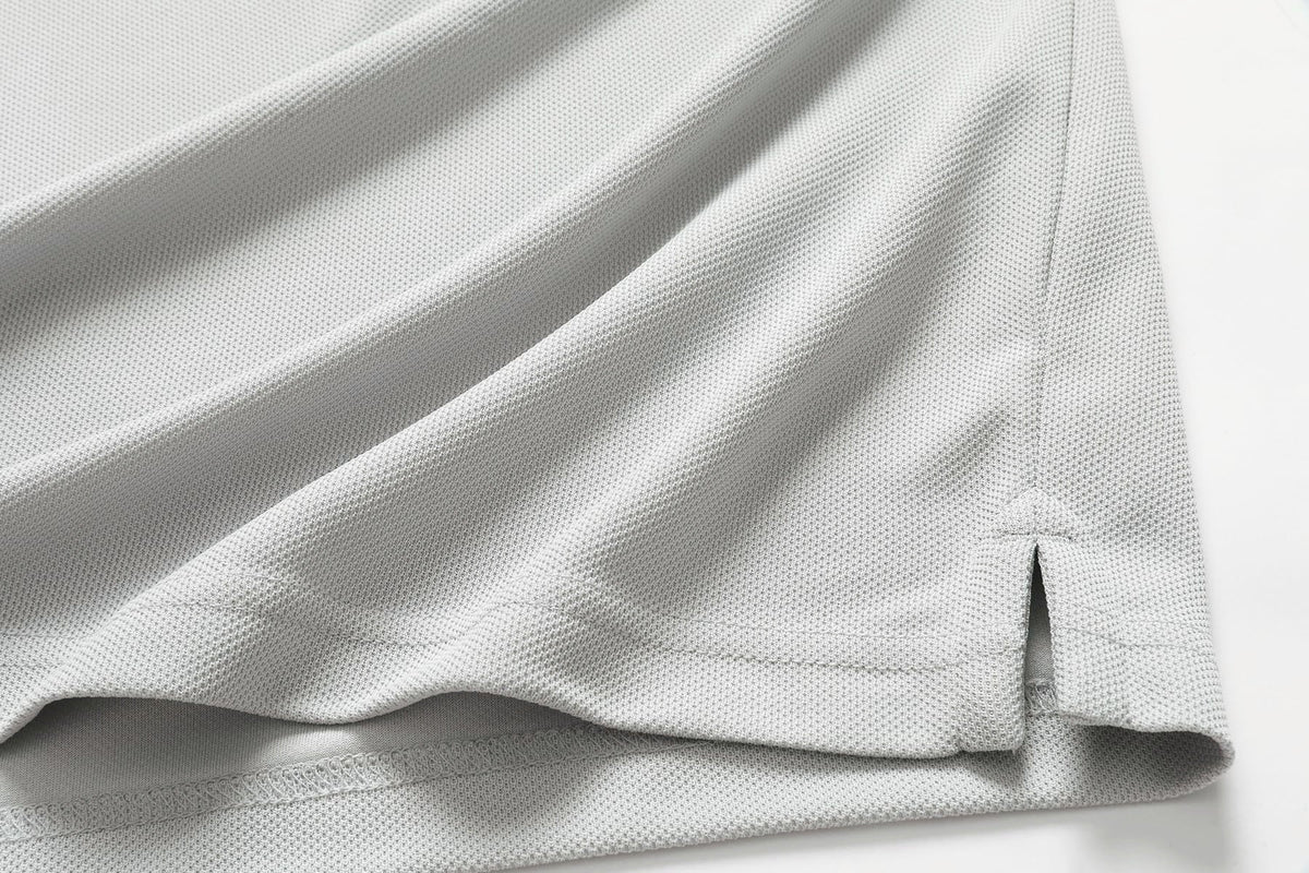 Men's Light Gray Short Sleeve Polo